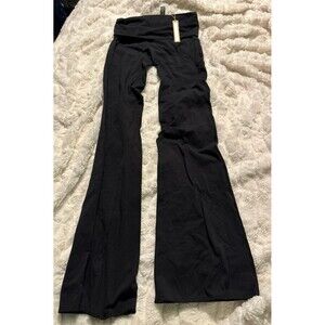 Skims Cotton Jersey Fold Over Pants Black size XS